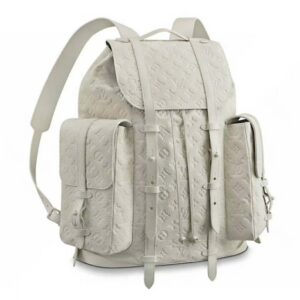 Louis Vuitton LV Men Christopher PM Backpack Taurillon Cowhide-White