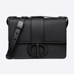 DIOR 30 Montaigne Bag Black Grained Calfskin CD Clasp