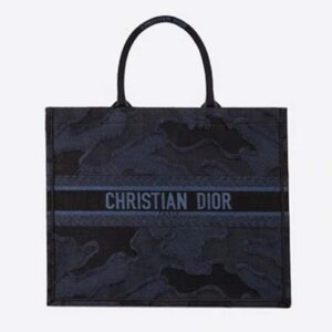 DIOR Book Tote Camouflage Embroidery Christian Dior’ Signature
