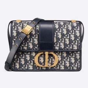 DIOR 30 Montaigne Bag Blue Dior Oblique Jacquard