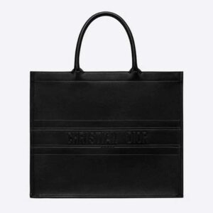 DIOR Book Tote ‘Christian Dior’ Signature Black Calfskin