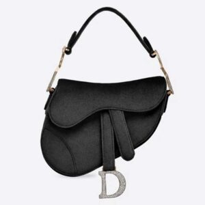 DIOR Mini Saddle Bag in Black Velvet