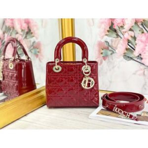 DIOR My ABCDior Lady Dior Bag Cannage Lambskin Maroon
