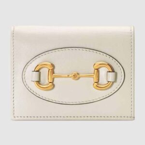 Gucci GG Unisex Gucci 1955 Horsebit Card Case Wallet Leather