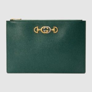 Gucci GG Women Gucci Zumi Grainy Leather Pouch