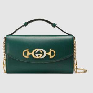 Gucci GG Women Gucci Zumi Smooth Leather Mini Bag with Interlocking G Horsebit