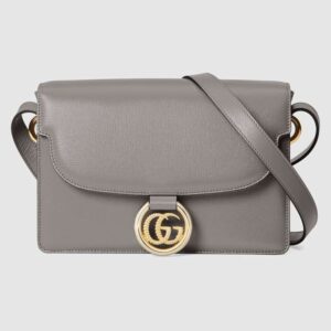 Gucci GG Women Small Leather Shoulder Bag in Textured Leather
