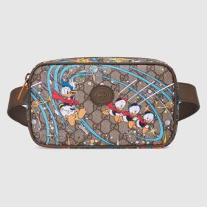 Gucci Unisex Disney x Gucci Donald Duck Print Belt Bag Leather Interlocking G