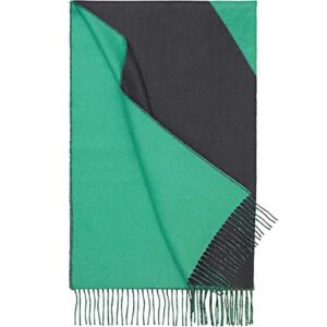 Hermes Women Casaque II Stole Double-Faced Cashmere Scarf Green
