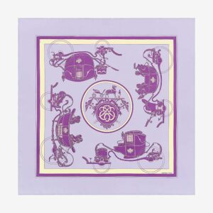 Hermes Women Ex-Libris Scarf 90 Purple