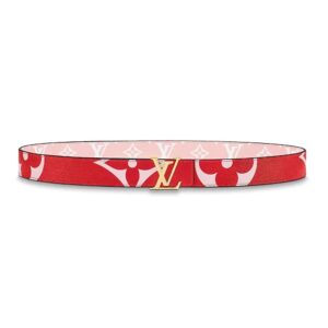 Louis Vuitton LV Unisex LV Iconic 30mm Reversible Belt in Oversized Monogram Canvas Red