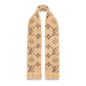 Louis Vuitton LV Women Monogram Giant Jungle Logomania Scarf with Luxuriously Soft Wool-Sandy