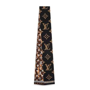 Louis Vuitton LV Women Monogram Giant Jungle Silk Bandeau with Monogram Canvas Fringing Black