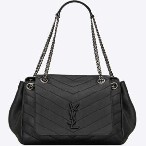 Saint Laurent YSL Women Medium Nolita Bag Vintage Leather-Black