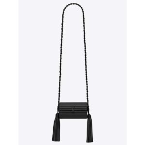 Saint Laurent YSL Women Opium Box in Smooth Leather-Black