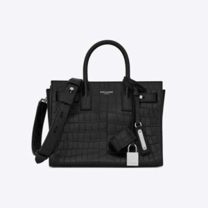 Saint Laurent YSL Women Sac De Jour Nano Crocodile-Embossed
