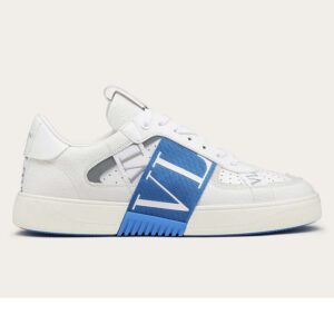 Valentino Unisex Calfskin VL7N Sneaker Bands Rubber-Effect VLTN Logo-Blue