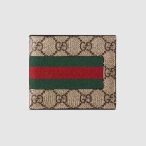 Gucci GG Men Gucci Signature Web Wallet Beige