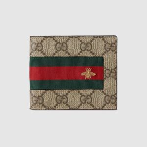 Gucci GG Men Gucci Signature Web Wallet Gold