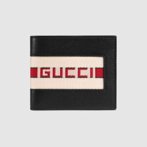 Gucci GG Men Gucci Signature Web Wallet Black White