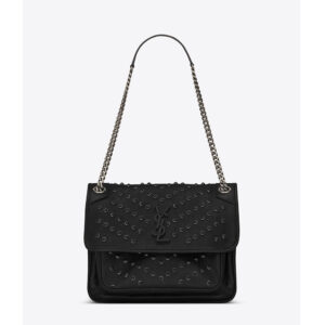 Saint Laurent YSL Women Niki Medium Vintage Leather All Over Studs