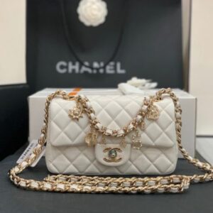 Chanel Flap Bag White AS2326