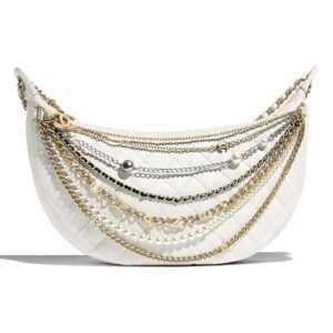 Chanel Women Hobo Handbag in Lambskin Leather