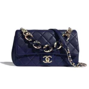 Chanel Women Large Flap Bag Lambskin Resin & Gold-Tone Metal