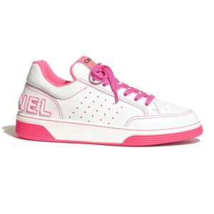 Chanel Women Sneakers Calfskin White & Fuchsia