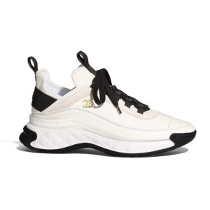 Chanel Women Sneakers in Velvet Calfskin & Mixed Fibers 1 cm Heel-Beige