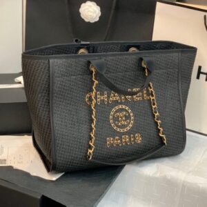 Chanel Large Capacity Beach Bag Black