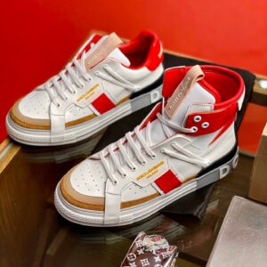 Dolce & Gabbana Calfskin Custom 2.Zero high-top sneakers with contrasting details