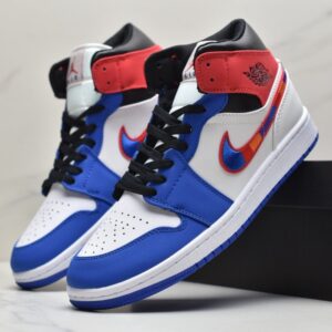 Jordan 1 Retro Mid”White/Black/Purple