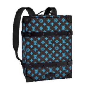 Louis Vuitton LV Men Soft Trunk Bag Coated Canvas-Blue