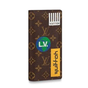 Louis Vuitton LV Unisex Brazza Wallet in Monogram Canvas Brown