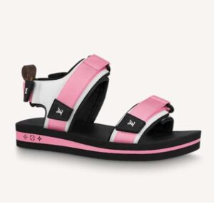 Louis Vuitton LV Women Arcade Flat Sandal Monogram Flowers LV Initials Pink