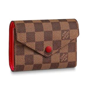 Louis Vuitton LV Women Victorine Wallet in Damier Ebene Canvas