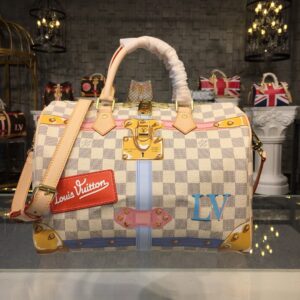 Louis Vuitton Speedy 30 Damier Azur In Beige