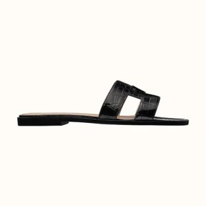 Hermes Women Oran Sandal Smooth Mississippiensis Alligator Iconic “H” Cut-Out