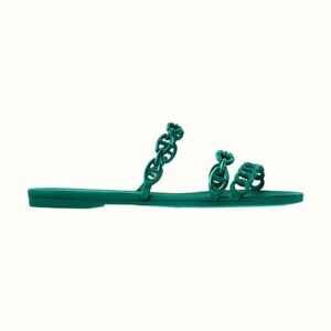 Hermes Women Rivage Sandal Summe TPU Sole-Green
