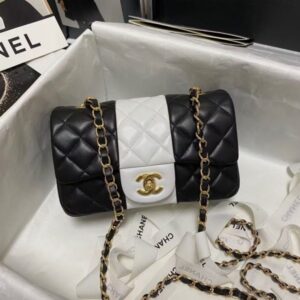 Chanel CF Double Color Matching Black With White