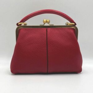 Kiss Lock Leather Bag