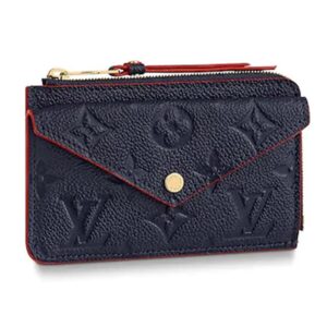 Louis Vuitton LV Unisex Card Holder Recto Verso Monogram Empreinte Leather Navy