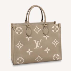 Louis Vuitton LV Women OnTheGo MM Embossed Grained Cowhide Leather