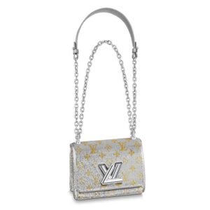 Louis Vuitton LV Women Twist PM Handbag in Sequin-Embroidered Leather